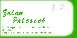 zalan palesich business card